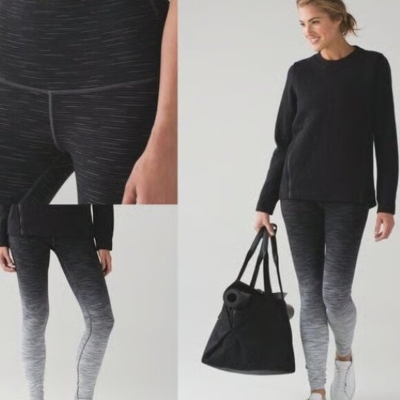 Lululemon Wunder Under Hi Rise Ombre Melange 31" Sz 4 Space Dye Black Deep Coal - Picture 2 of 7